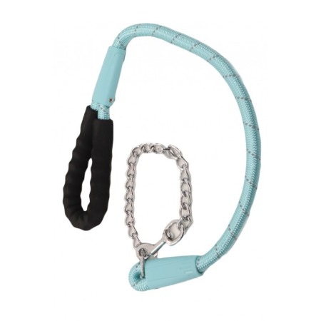 Lesa Akira pentru caini de talie mare , rezistenta, confortabila,maner cu burete,100 cm, albastru deschis [1]