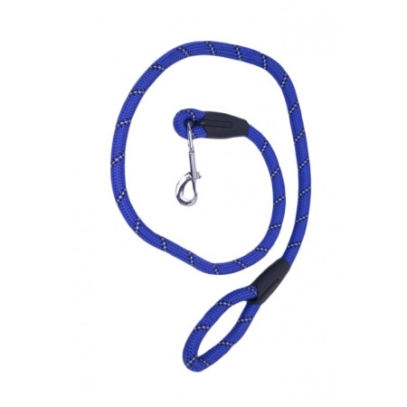 Lese și zgărzi pentru câini - Lesa Blue Rope, tip franghie, rezistenta, pentru caini de talie medie/mare, 120 cm , albastru