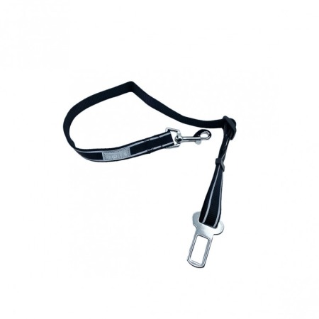 Transport și accesorii auto - Lesa caine RoadTrip Leash, pentru centura de siguranta de la masina, negru, 75/50 cm