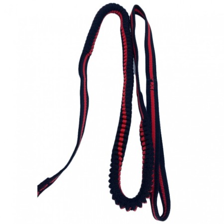 Lesa cu ham Baxter pentru caini de talie foarte mica, rezistenta,ajustabila,amortizor,125 cm, rosu/negru [2]