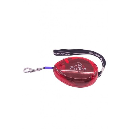 Lesa de mana automata si retractabila pentru caini si pisici, 2.5 m, rosu, Doty [1]