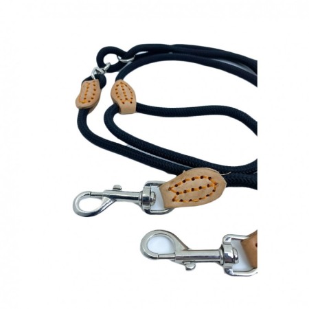 Lesa dubla DoubleTrouble, cusaturi rezistente, 125 cm , negru [4]