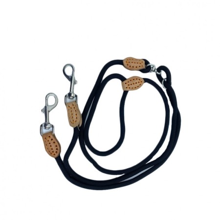 Lesa dubla DoubleTrouble, cusaturi rezistente, 125 cm , negru [0]