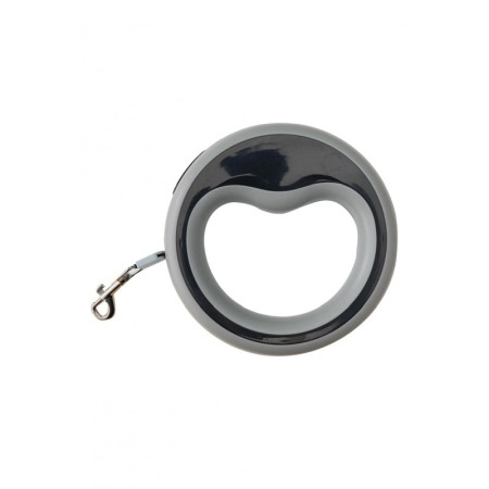 Lesa retractabila CircleLeash Doty®, pentru caini de talie mica/medie, design ergonomic, 2, 5 m, negru/gri [4]