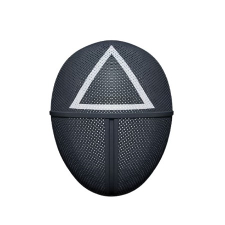 Jucarii hobby - Masca The Black Triangle, spatii aerisire, cu elastic, forma ovala, model cerc, 24,5x18.5 cm, negru