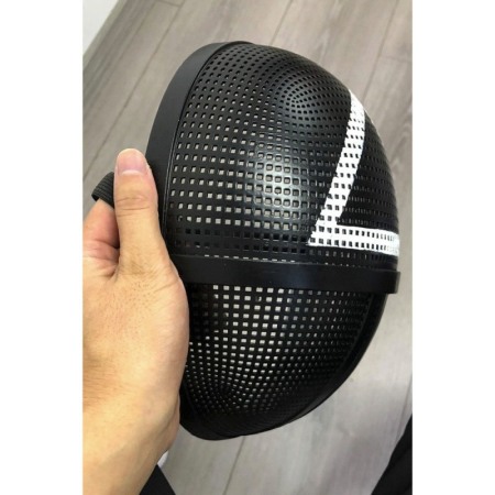 Masca The Black Triangle, spatii aerisire, cu elastic, forma ovala, model cerc, 24,5x18.5 cm, negru [5]