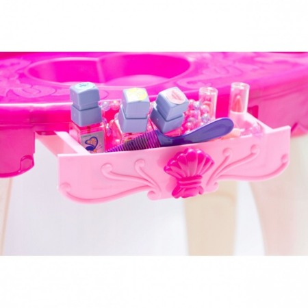 Masuta de Make-Up pentru Fete Glamour Mirror , Cu conectare Mp3 Player pentru Melodii , Lumini si Sunete incluse , Multiple acce [1]