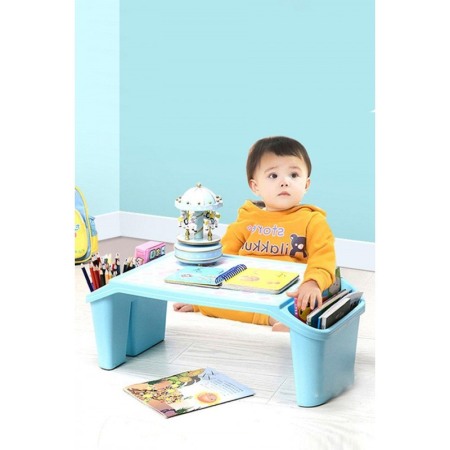 Masuta pentru copii Little Desk, plastic, spatii pentru accesorii, 62x30x20 cm, albastru, Doty®️ [2]