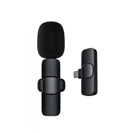 Microfon Wireless SoundON, pentru telefon, USB tip C, compatibil Android, 6 cm, negru, Doty®️ [3]