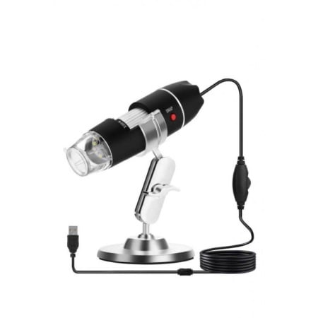 FUN GADGET - Microscop digital Go Smart, photo-video pentru PC,  focus 15-40 mm,USB, 8 x LED, factor de marime mare 500X,negru,doty