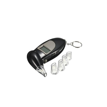 Mini Alcool Tester CleanBreath, portabil, functioneaza cu baterii, digital cu display LCD, 5 capete de suflat, negru, Doty® [3]