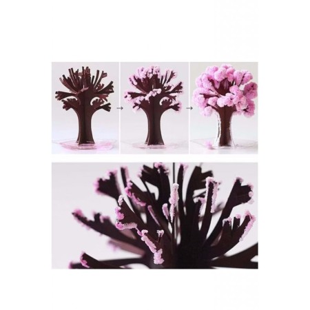 Mini Arbore cu cristale Cherry Blossom Crystal Tree DIY Kit Doty®, set artizanat, non-toxic, flori de cires, 23x18x3 cm, roz [2]