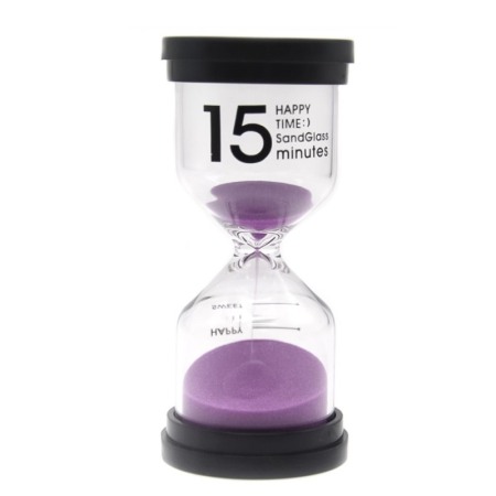 IDEEI DE CADOURI - Mini clepsidra decorativa cu nisip TimesSand Doty®, durata 15 min, 10x4.5 cm, design minimalist, roz