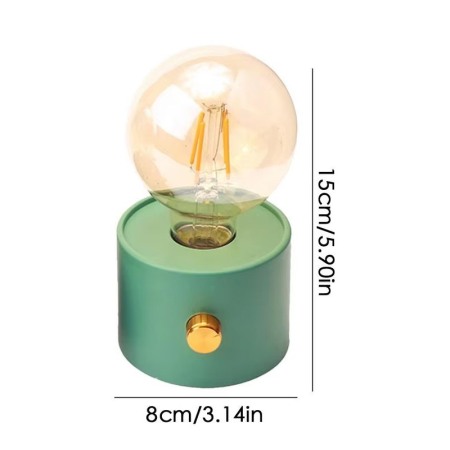 Mini lampa de masa ModishLight Doty®, lumina calda, cu baterii, 15x9 cm, 0.8W, 120lm, turcoaz [3]