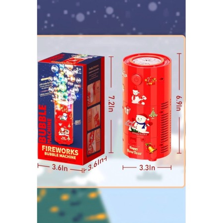 Mini Masina automata de facut baloane de sapun SparkleBubble Doty®, cu acumulator, 21x11 cm, 240 ml, stickere incluse, rosu [6]