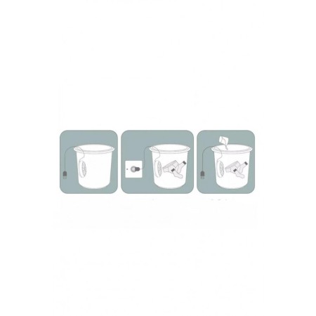 Mini masina de spalat SmartWashing Machine, pentru haine sau vesela, conectare USB, 9x5 cm, alb, Doty®️ [7]