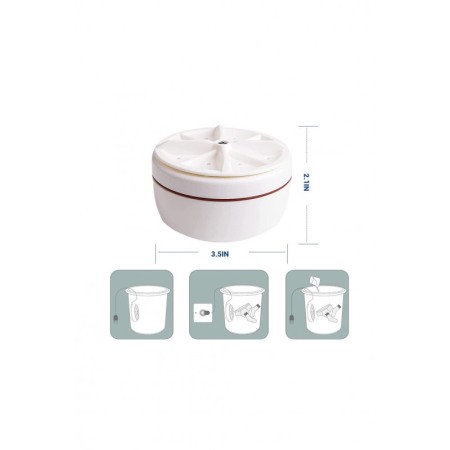 Mini masina de spalat SmartWashing Machine, pentru haine sau vesela, conectare USB, 9x5 cm, alb, Doty®️ [6]