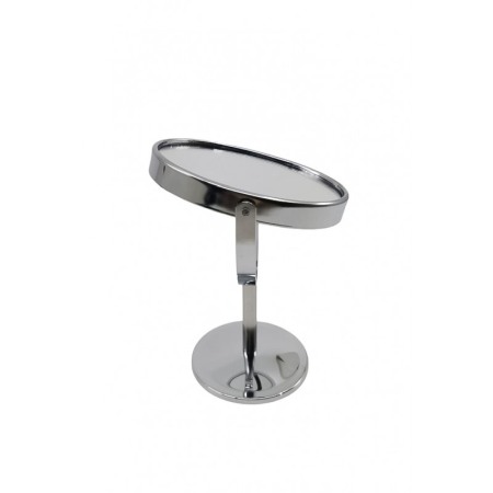 Mini oglinda cosmetica 2 in 1 TwoFaces, mareste 4x, portabila, design minimalist, argintiu, 16x10 cm, Doty®️ [1]