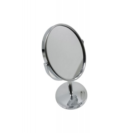 Mini oglinda cosmetica 2 in 1 TwoFaces, mareste 4x, portabila, design minimalist, argintiu, 16x10 cm, Doty®️ [3]