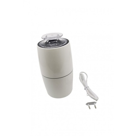 Mini rasnita pentru cafea CoffeeCrush, inox, design elegant, 60 g, 20 x 10 cm, alb [4]
