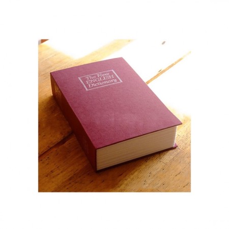 Mini seif BookValue, forma de carte , cu cheita, sigur, design realist, 18x12 cm , bordo [4]