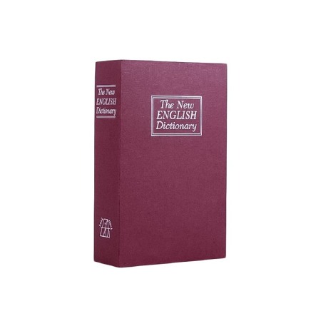 Mini seif BookValue, forma de carte , cu cheita, sigur, design realist, 18x12 cm , bordo [0]