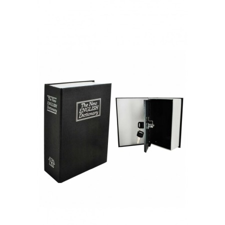 Mini seif BookValue, forma de carte , cu cheita, sigur, design realist, 18x12 cm , negru [1]