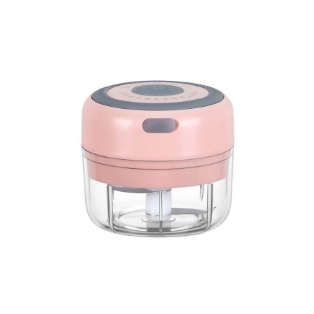 Mini tocator electric MiniChop, design elegant, 90x90x100 mm, reincarcabil, USB inclus, 2 lame,roz pudra [3]