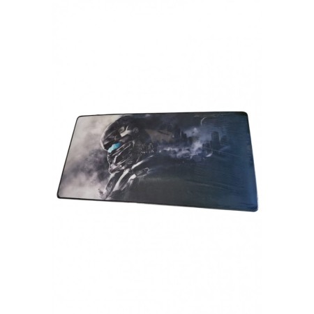 Mousepad Boomer Doty®, supradimensionat, design cu robot, 60x30 cm, din cauciuc, anti-alunecare, albastru inchis [2]