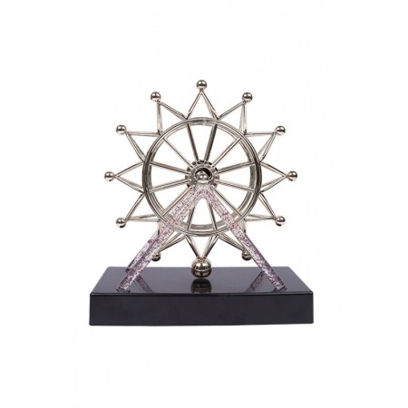 DECO - Obiect decorativ Kinetic Wheel Art Doty®, magnetic, efect satisfacator, sculptura kinetica, 24x21 cm, accente argintii