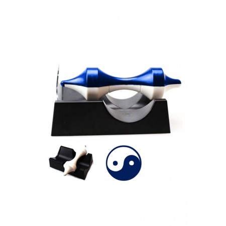 Obiect decorativ magnetic Spin&Float Doty®, design creativ, efect de levitatie, nu necesita baterii, alb/albastru [1]