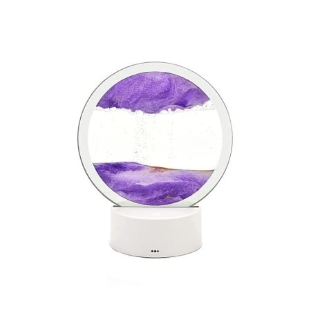 ILUMINAT & ELECTRICE - Obiect decorativ pentru birou LightSand Show, tip tablou cu nisip, mov, 16x18.5 cm, Doty®️