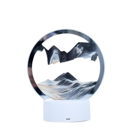 ILUMINAT & ELECTRICE - Obiect decorativ pentru birou LightSand Show, tip tablou cu nisip, negru, 16x18.5 cm, Doty®️