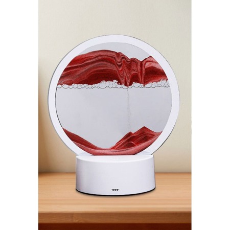 Obiect decorativ pentru birou LightSand Show, tip tablou cu nisip, rosu, 16x18.5 cm, Doty®️ [2]