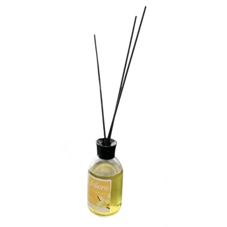 DECO - Odorizant de camera Febora Scent, aroma vanilie, 100 ml, sticla transparenta, betisoare ratan, Doty®️