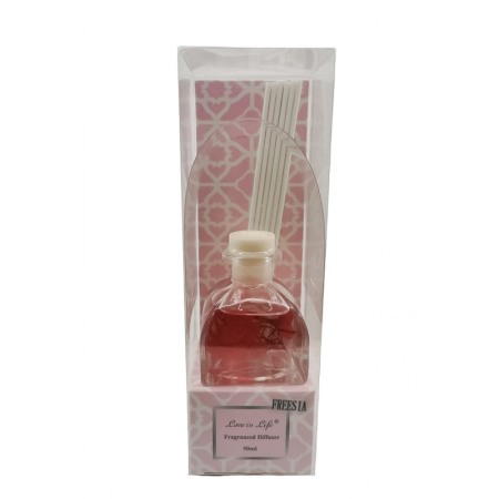 CURATENIE & INTRETINERE - Odorizant de camera Love is Life Mandala Scent, aroma frezie, 50 ml, sticla transparenta, betisoare incluse, Doty®️