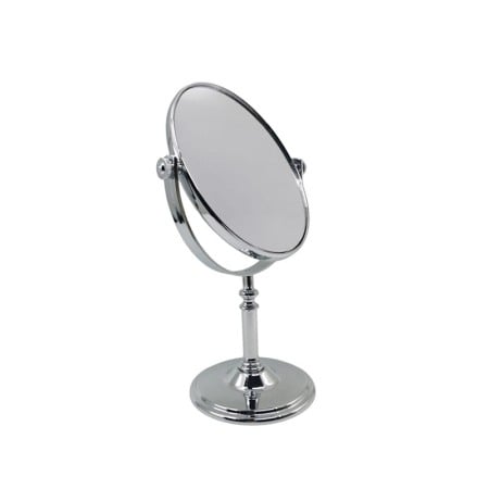 Oglinda cosmetica 2 in 1 TwoFaces, mareste 4x, portabila, design minimalist, argintiu, 29x15 cm, Doty®️ [3]