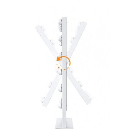 Oglinda Hollywood machiaj cu suport, luminata cu 9 LED-uri, modul 3 culori, intensificator lumina, 30 cm, Doty® [6]