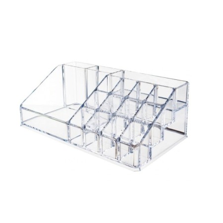 Sanatate si Frumusete - Organizator accesorii cosmetice,format din 2 parti, multiple compartimente,4 sertare si 16 comportimente,25x 20 cm, transparent,