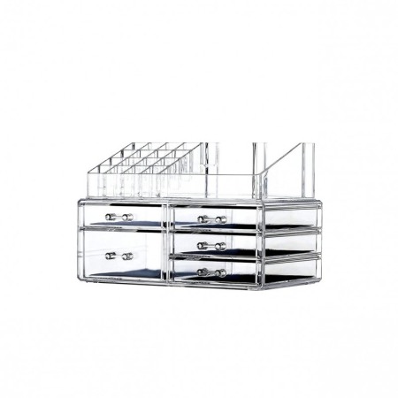 Organizator accesorii cosmetice Make up Wardrobe, format din 2 parti, 5 sertare si 16 compartimente, 24x19 cm [3]