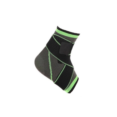 Orteza pentru glezna AnkleSupport Doty.ro®, cu bretele elastice, ajustabila, marime universala, negru/verde [2]