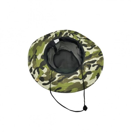 Palarie pescuit sau vanatoare, din poliester, cu snur, model camuflaj, 50x11 cm, verde, Doty®️ [1]