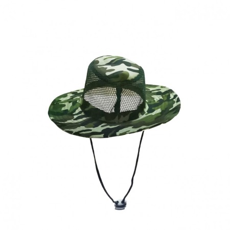 Acasa - Palarie pescuit sau vanatoare, din poliester, cu snur, model camuflaj, 50x11 cm, verde, Doty®️