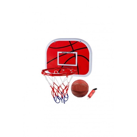 Jucarii hobby - Panou de baschet portabil, minge inclusa,pompa inclusa,usor de montat, rosu, Doty