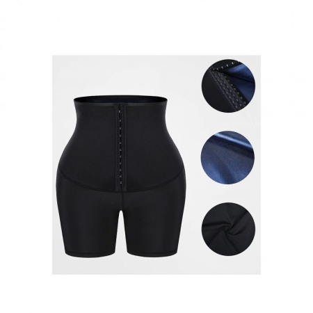 Pantaloni sport pentru femei SaunaSlim, din neopren, efect de sauna, talie inalta, marime S/M, negru, Doty®️ [2]