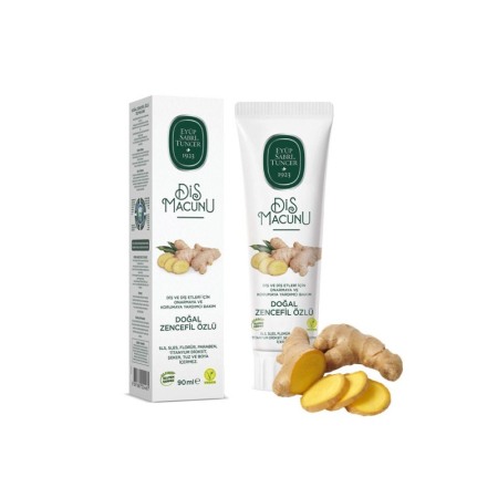 INGRIJIRE PERSONALA - Pasta de dinti Eyup Sabri Tuncer, din ghimbir, proprietati antinflamatorii/antibacteriene, vegana, fara fluor, 90 ml