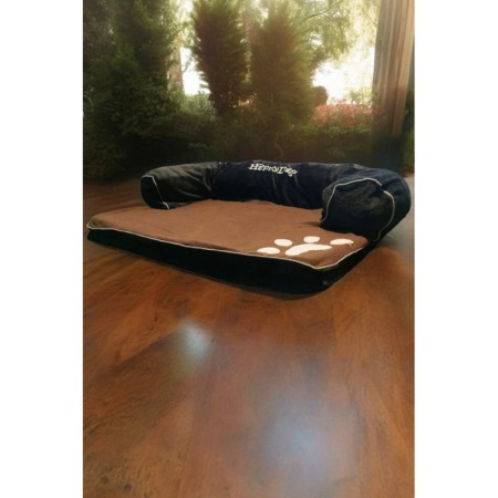 Pat pentru caini sau pisici de talie mica/medie SofaPet Doty®, husa detasabila, confortabil, tip canapea, antiderapant, maro [3]