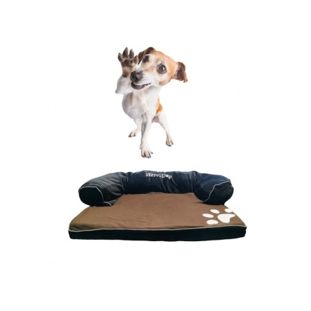 Pat pentru caini sau pisici de talie mica/medie SofaPet Doty®, husa detasabila, confortabil, tip canapea, antiderapant, maro [2]