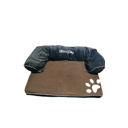 Pat pentru caini sau pisici de talie mica/medie SofaPet Doty®, husa detasabila, confortabil, tip canapea, antiderapant, maro [4]