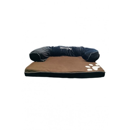 Paturi și coșuri pentru câini - Pat pentru caini sau pisici de talie mica/medie SofaPet Doty®, husa detasabila, confortabil, tip canapea, antiderapant, maro
